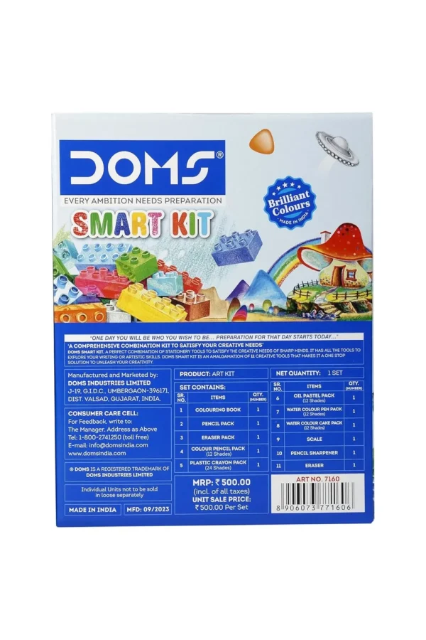 Doms Smart Kit for School Essentials | Stationery Value Pack for Kids