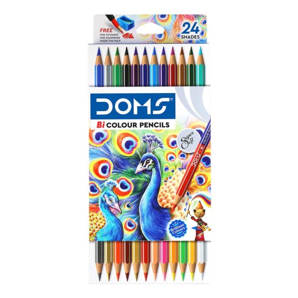 doms bi colour pencil suitable for kids and creative learning