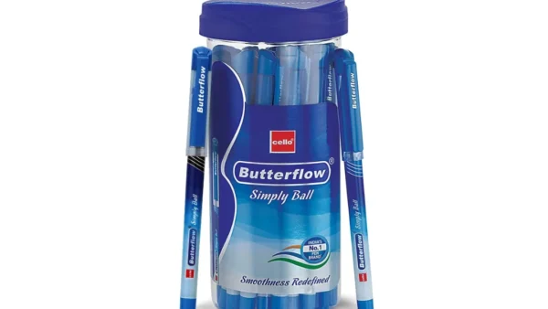 cello butterflow ball pen smooth writing pen for school and office use
