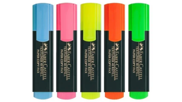 faber castell highlighter fluorescent marker pen for students and office use