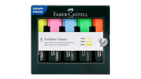 faber castell multicolot highlighter multicolor fluorescent marker for students