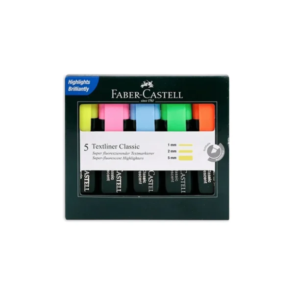 faber castell multicolot highlighter multicolor fluorescent marker for students