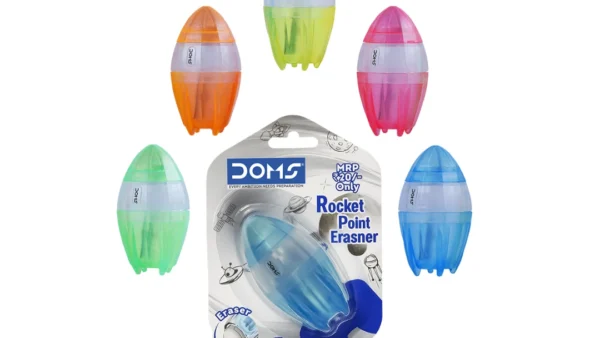doms rocket point erasner rubber eraser for precise pencil correction