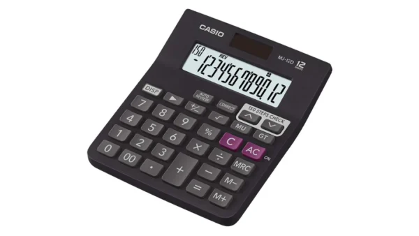 casio mj-12d bk check & correct calculator desktop calculator for office use