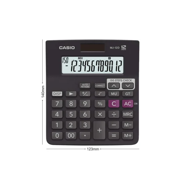 Casio MJ-12D BK Check & Correct Calculator