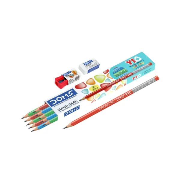 doms y1+ pencil graphite writing pencil for school students
