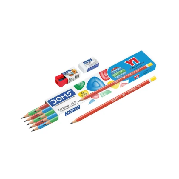 doms y1 pencil graphite writing pencil for school students