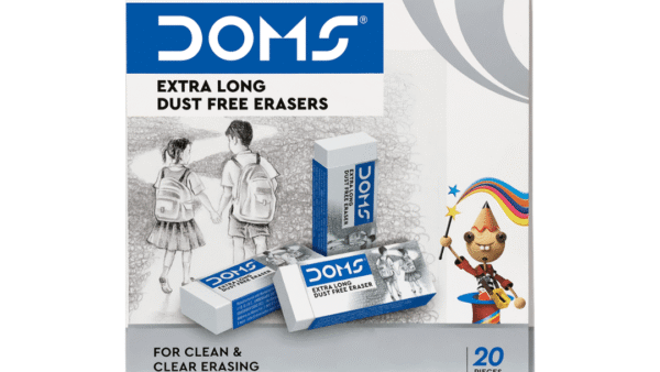 doms extra long dust free eraser suitable for kids and school use