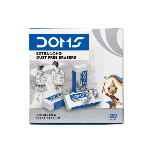 doms extra long dust free eraser suitable for kids and school use