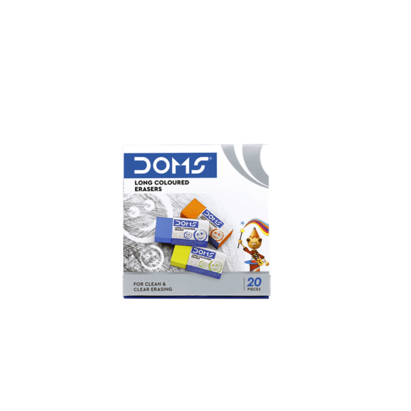 doms long coloured eraser suitable for kids and school use doms long coloured eraser suitable for kids and school use
