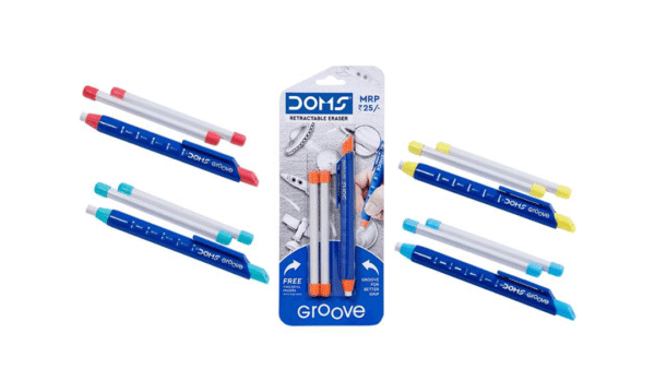 doms groove retractable eraser low dust eraser for students