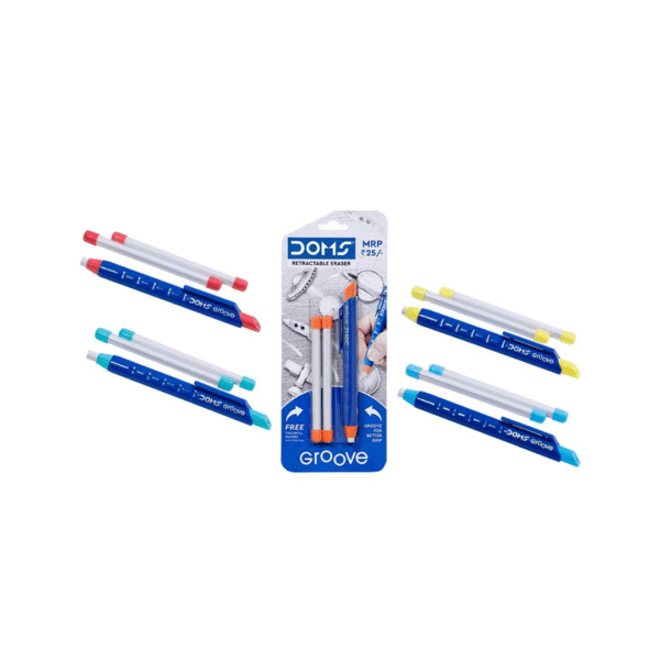 doms groove retractable eraser low dust eraser for students