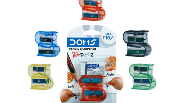 doms two dooz pencil sharpener suitable for kids and school use