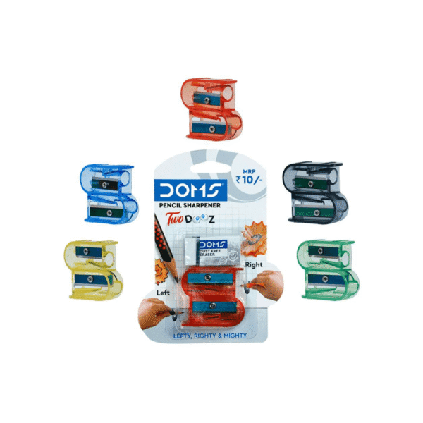 doms two dooz pencil sharpener suitable for kids and school use