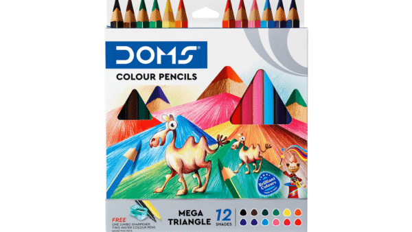 doms mega triangle colour pencil suitable for kids and creative learning