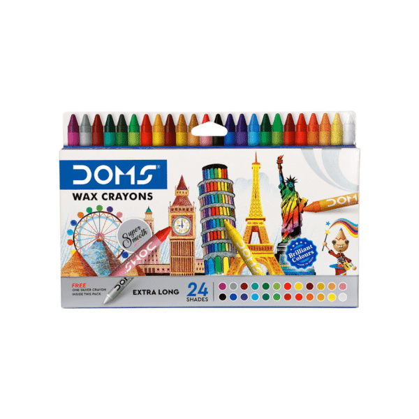 doms extra long wax crayons suitable for kids and creative learning