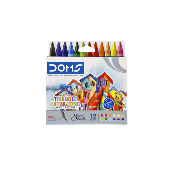 doms tri extra long wax suitable for kids and creative learning