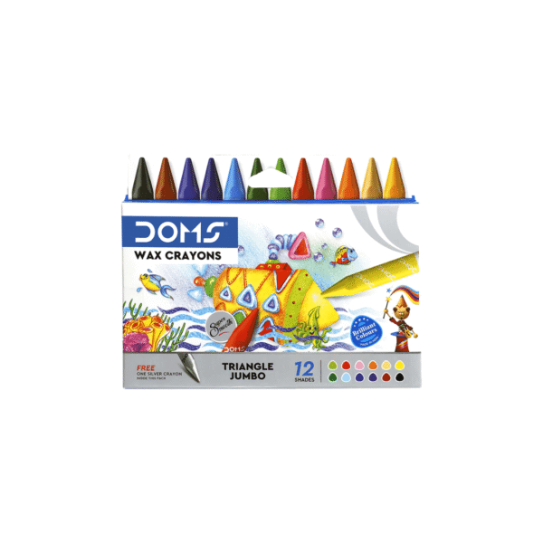 doms tri jumbo wax crayons suitable for kids and creative learning