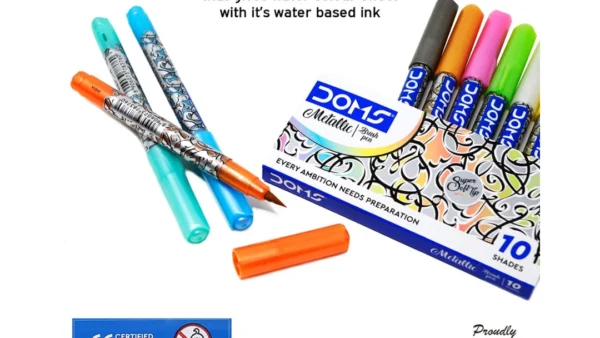 doms metallist metallic brush pens suitable for kids and creative learning