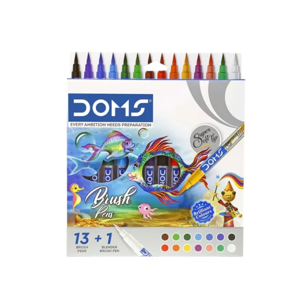 doms brush pen set suitable for kids and creative learning
