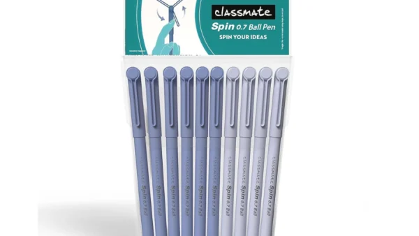 classmate spin 0.7 ball pen smooth retractable pen for students