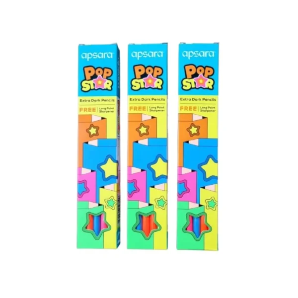 apsara pop star extra dark eraser tipped pencil graphite pencil with eraser for students