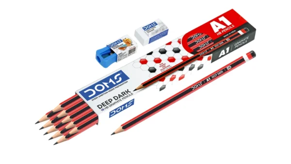 doms a1 pencil graphite writing pencil for school students