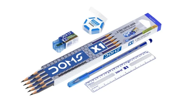 doms x1 pencil graphite writing pencil for school students
