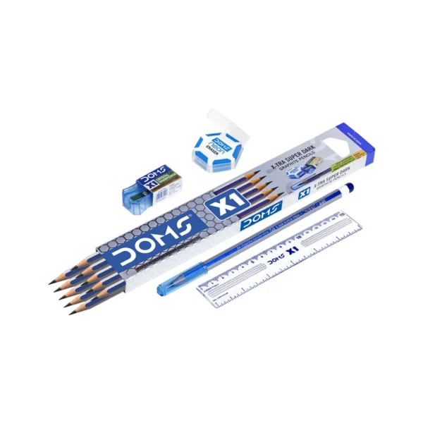 doms x1 pencil graphite writing pencil for school students
