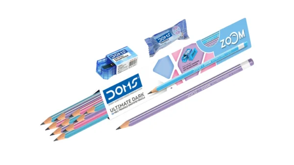 doms zoom pencils graphite writing pencil pack for school students