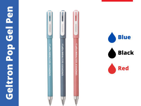unomax geltron pop gel pen smooth writing gel pen for students and office use