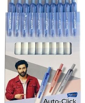 hauser auto click ball pen retractable smooth writing pen for students and office use