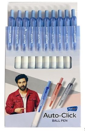 hauser auto click ball pen retractable smooth writing pen for students and office use