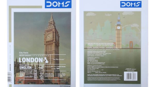 doms notebooks 124 pages single line unruled a4 notebook for students