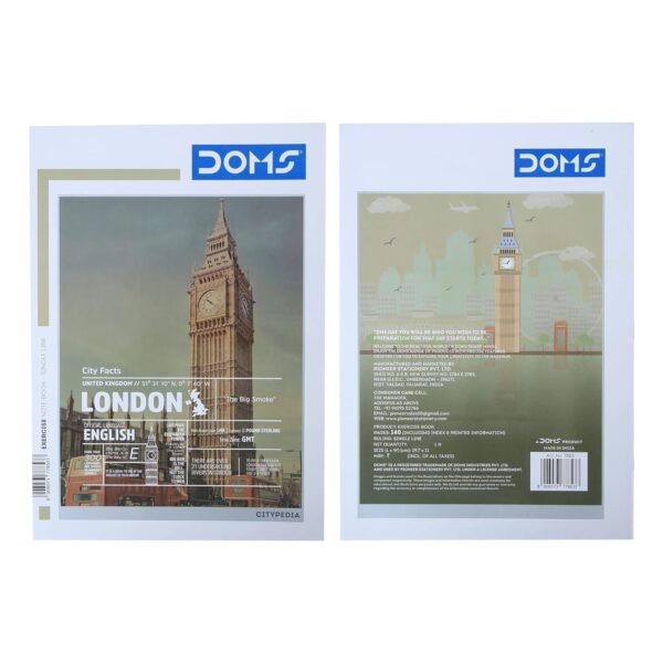 doms notebooks 124 pages single line unruled a4 notebook for students