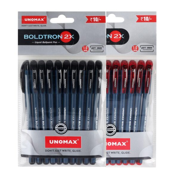 unomax boldtron 2x ball pen bold writing pen for students