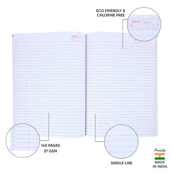 doms notebooks 240 pages single line a4 notebook for students