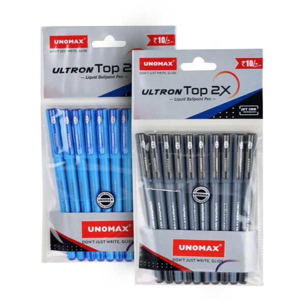 unomax ultron top 2x ball pen smooth writing pen for students and office use